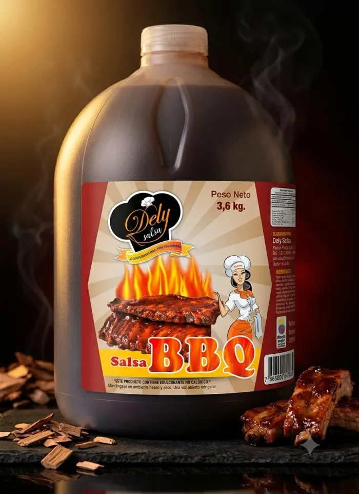 Frasco de salsa BBQ Dely Salsa