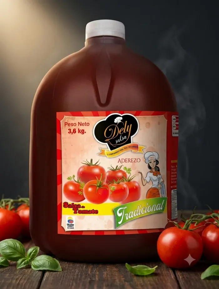 Botella de salsa de tomate Dely Salsa