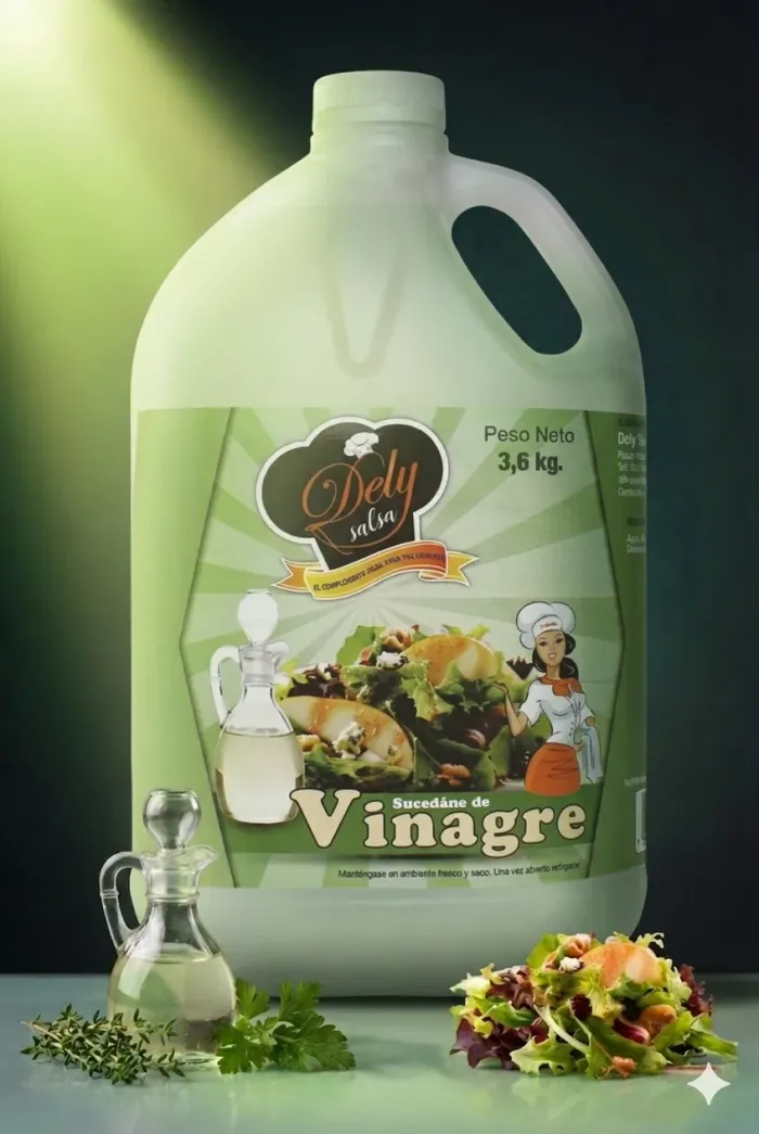 Frasco de sucedáneo de vinagre Dely Salsa